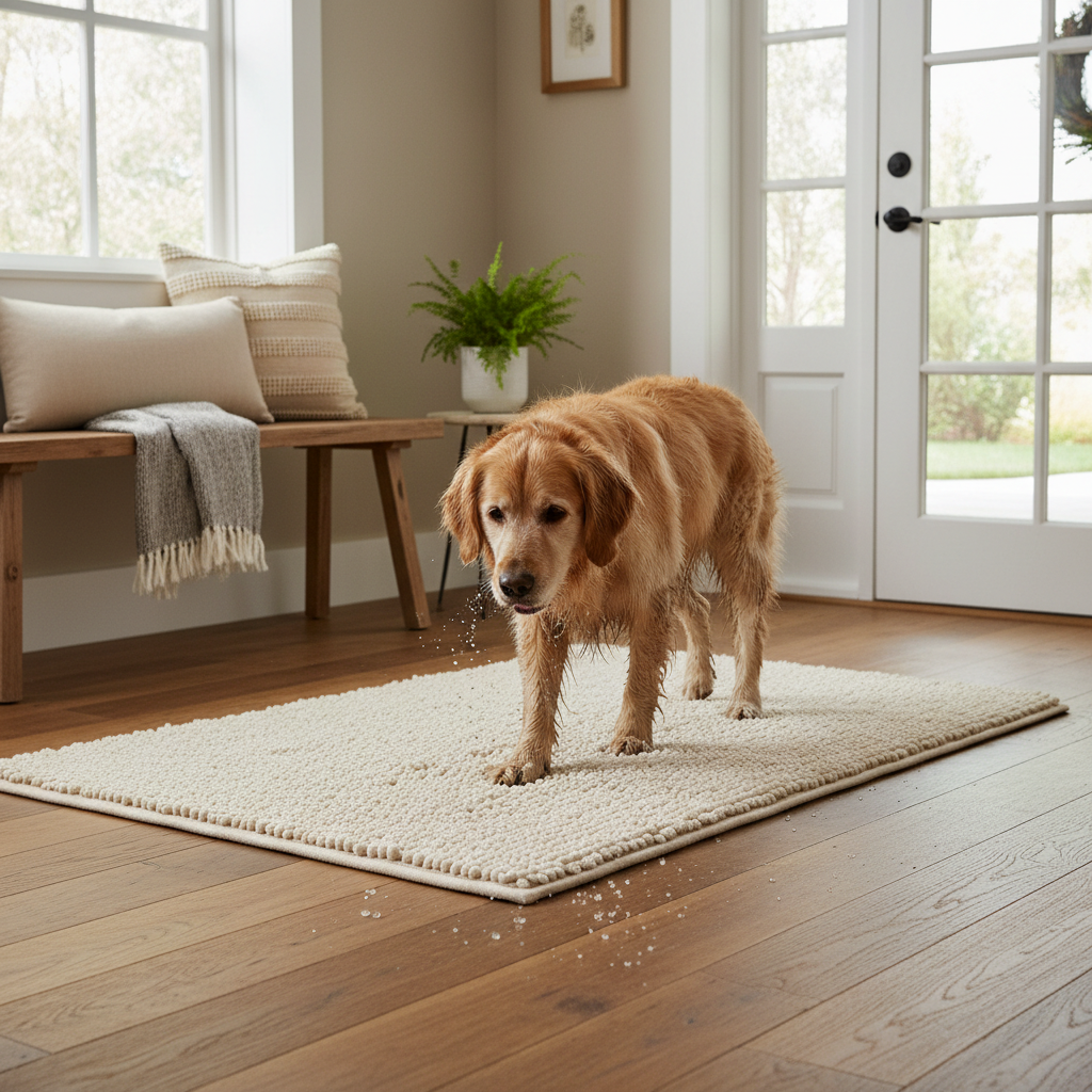 Muddy Paws at Every Door in Your Home: A Room-by-Room Guide to Choosing Absorbent Chenille Dog Mats for Muddy Paw Cleanup