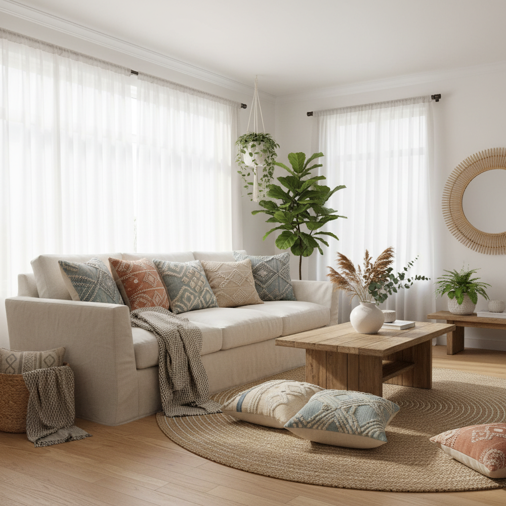 Small Space, Big Impact: How to Use Coastal Boho Throw Pillow Covers on Your Couch