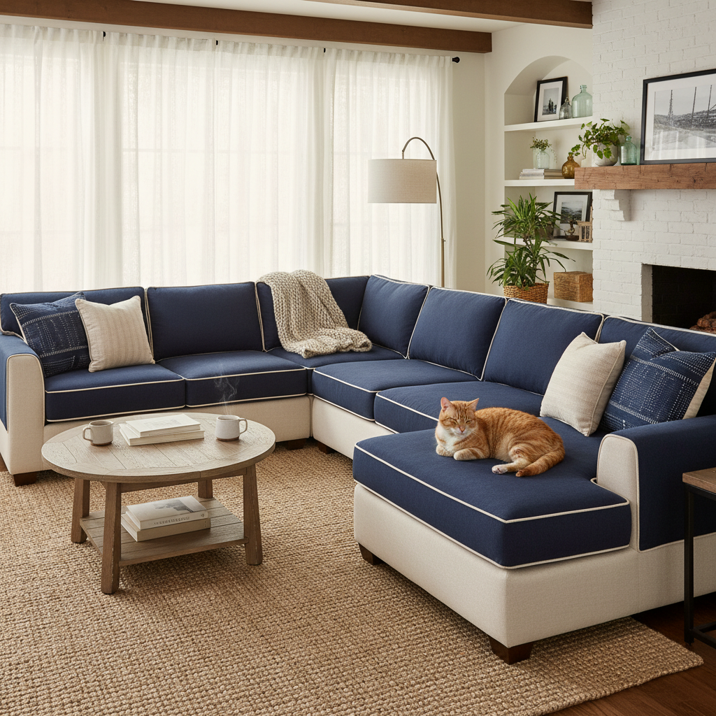 Reversible L-Shaped Sectional Sofa Covers for Cats in Living Rooms: A Room-by-Room Guide to Protecting Your Furniture