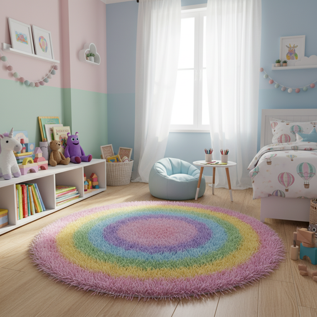 Beyond Soft and Colorful: What Really Matters When Choosing Fluffy Shag Rugs for a Rainbow Kids Bedroom