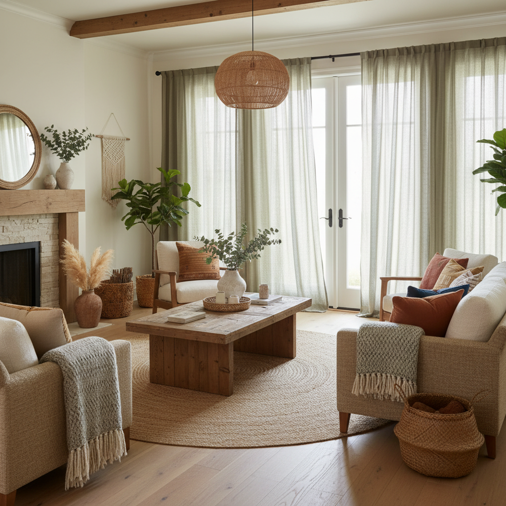 How Much Natural Light You Trade for Privacy with Linen Look Farmhouse Curtains for Patio Doors