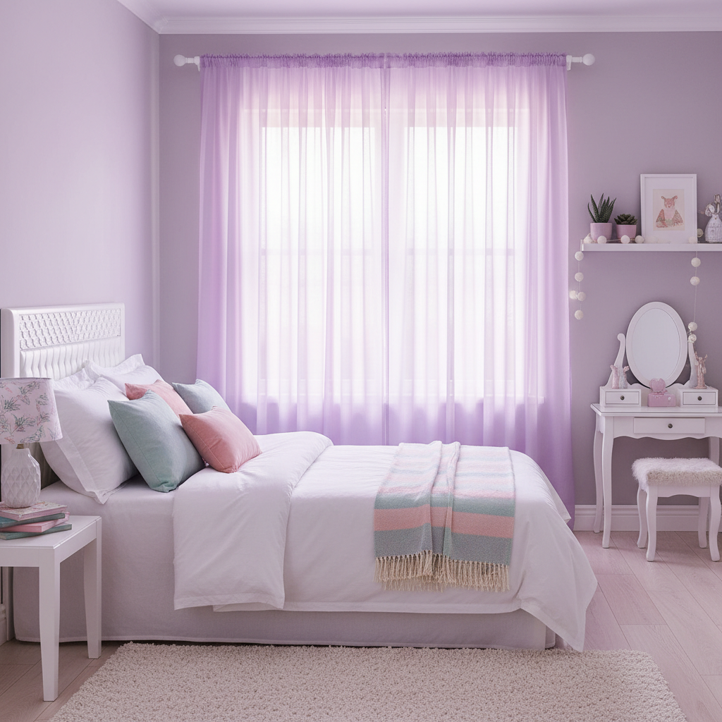 The Blueprint of a Great Girl's Bedroom: 7 Features That Actually Make Lavender Sheer Curtains Work