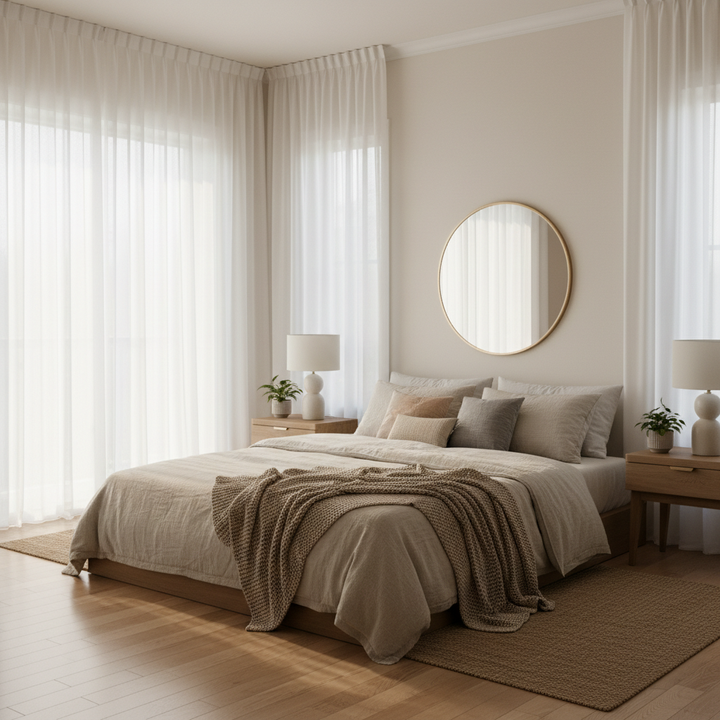 How to Choose Long Sheer Voile Curtain Panels for Your Bedroom: The Sizing Routine You Repeat Each Room to Achieve a Perfectly Polished Look
