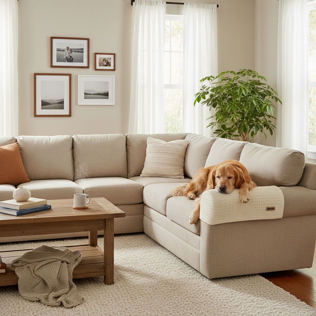 Scratched, Stained, and Sliding Off: The Honest Pet Owner's Guide to Choosing Stretch Sofa Armrest Covers