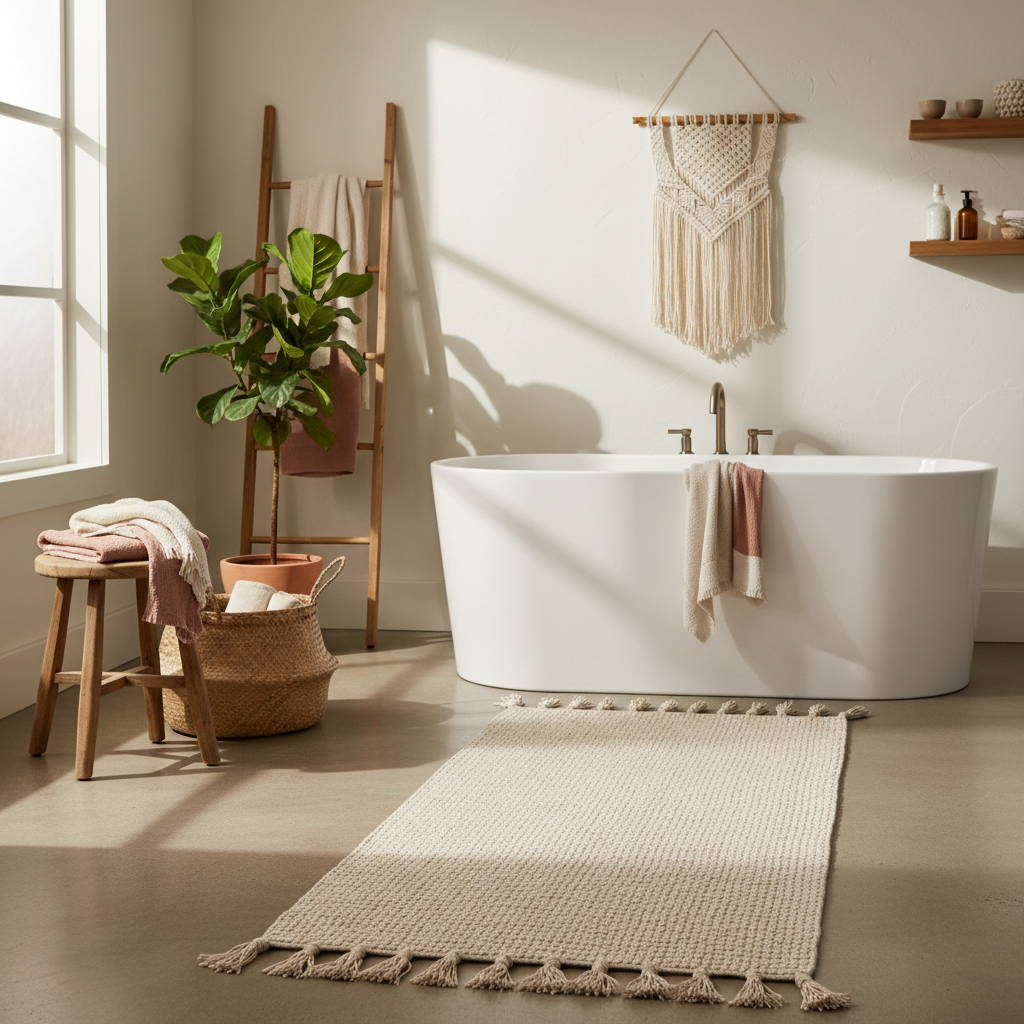 Waffle Weave vs. Plush: Why Boho Tassels Tipped My Decision Toward a Completely Different Bath Rug