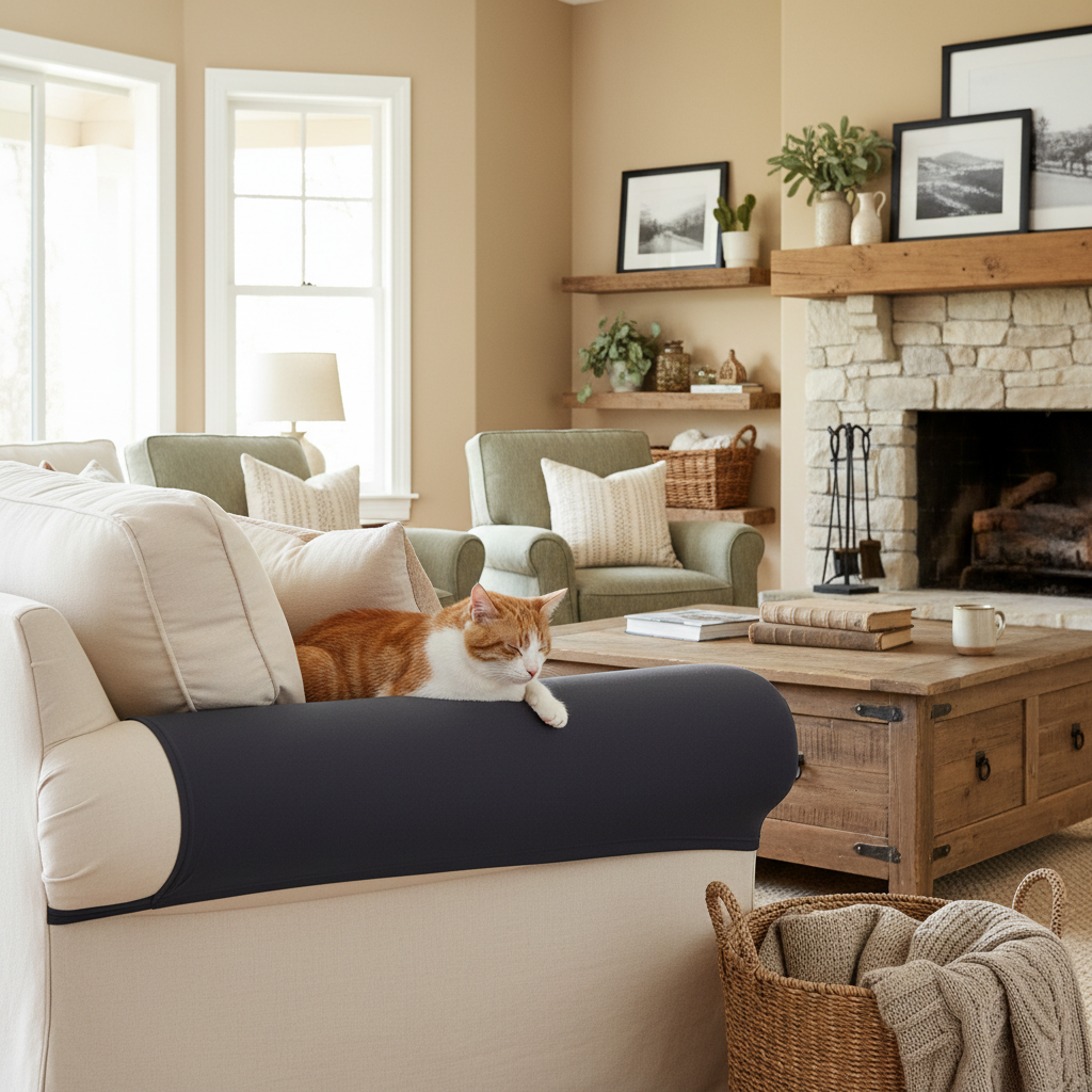 The Real Difference Between Fabric and Stretch Armrest Covers for Chairs — And Which One Fits Your Sofa's Scratch Protection Needs