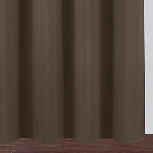 LEMOMO Chocolate Brown Blackout Curtains 42 x 63 Inch Length/Set of 2 Curtain Panels/Thermal Insulated Room Darkening Blackout Curtains for Bedroom