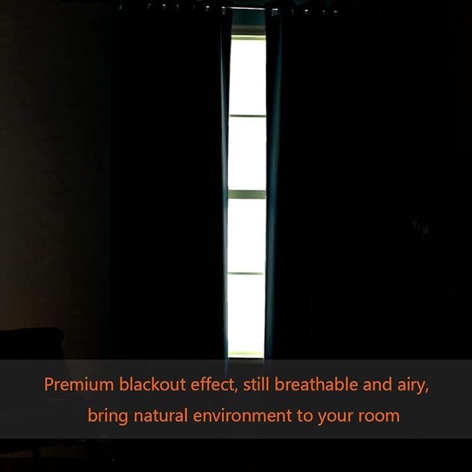 H.VERSAILTEX Blackout Patio Curtains 100 x 96 Inches for Sliding Door Extral Wide Blackout Curtain Panels Thermal Insulated Room Divider - Grommet Top, 8' Tall by 8.5' Wide - Dark Teal