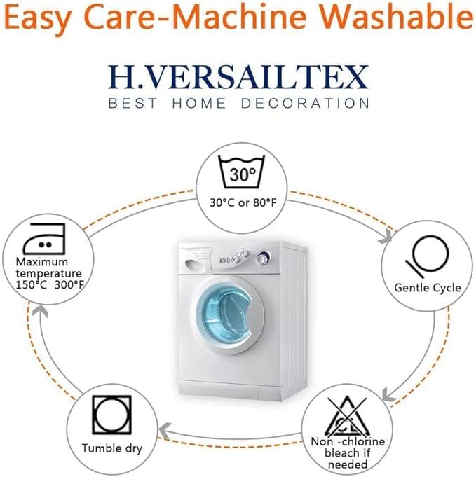 H.VERSAILTEX Blackout Patio Curtains 100 x 84 Inches for Sliding Door Extral Wide Blackout Curtain Panels Thermal Insulated Room Divider - Grommet Top, 7' Tall by 8.5' Wide - Storm Blue