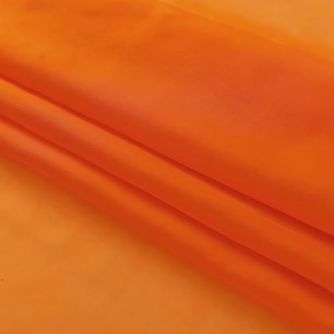 SpaceDresser Basic Rod Pocket Sheer Voile Window Curtain Panels White 1 Pair 2 Panels 70 Width 63 Inch Long for Kitchen Bedroom Children Living Room Yard(Orange,70 W x 63 L)