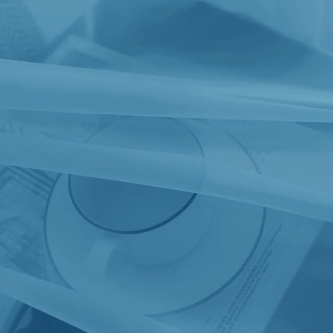 SpaceDresser Basic Rod Pocket Sheer Voile Window Curtain Panels Blue 1 Pair 2 Panels 52 Width 84 Inch Long for Kitchen Bedroom Children Living Room Yard（Blue, 52W x 84L）