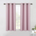 NICETOWN Blackout Window Curtains 60 inch Length 2 Panels, 34 x 60 Inch, Baby Pink, Grommet Top Room Darkening Thermal Insulated Solid Vertical Drapes for Bedroom/Kid Room
