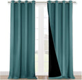 NICETOWN Full Shading Curtains 90" Long 2 Panels Set for Windows, Sea Teal, Pack of 2, 52" W, Super Heavy-Duty Black Lined Blackout Curtains for Bedroom, Privacy Assured Window Treatment