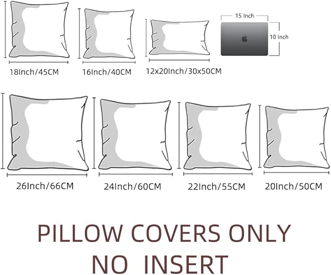 Fancy Homi 4 Packs Boho Moss Green Decorative Throw Pillow Covers 18x18 Inch for Couch Bed Sofa, Rustic Modern Farmhouse Home Decor, Soft Plush Corduroy Cute Square Cushion Case 45x45 cm