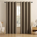 Joydeco Blackout Curtains for Bedroom 90 inch Long 2 Panels, Thermal Insulated Room Darkening Curtains with Grommets, Soft Window Drapes for Living Room (W52 x L90 Inch, Khaki)