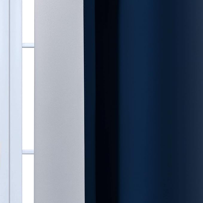 Yakamok Blue Ombre Curtains Room Darkening Grommet Curtains for Bedroom, Light Blocking Thermal Insulated Window Drapes for Living Room(2 Panels, 62x96 Inch)