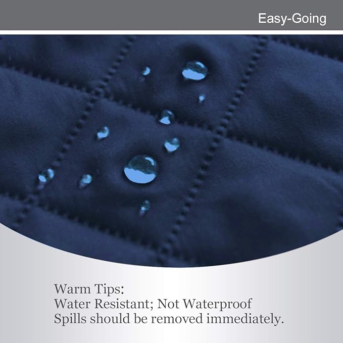 Easy-Going Reversible Loveseat Couch Cover for 2 Cushion Couch Sofa Cover for Dogs Water Resistant Furniture Protector with Foam Sticks Elastic Straps for Pet (Loveseat, Navy/Ivory)