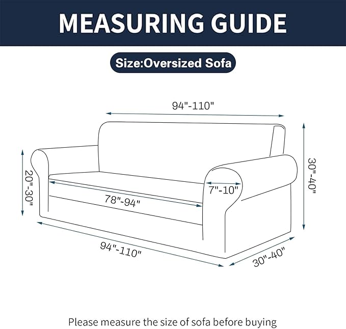 Cupuamon 2026 New Stretch Oversized Sofa Slipcovers Couch Sofa Cover for 4 Seater Furniture Protector Covers with Elastic Bottom Jacquard Fabric Small Checks for Pets, Kids - Pureed Pumpkin