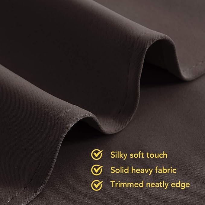 NICETOWN Blackout Curtain Panels for Kids Room, Energy Smart Thermal Insulated Solid Grommet Top Blackout Draperies/Drapes (2 Panels, 42-Inch x 72-Inch, Toffee Brown)