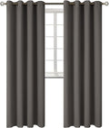 BGment Blackout Curtains - Grommet Thermal Insulated Room Darkening Bedroom and Living Room Curtains, Set of 2 Panels (52 x 120 Inch, Grey)