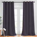 NICETOWN Thick Blackout Curtain and Drapes - (52 x 120, Greyish Purple, Pack of 2) Thermal Insulated Grommet Top Window Draperies for Bedroom, Block Out Light Curtain Panel