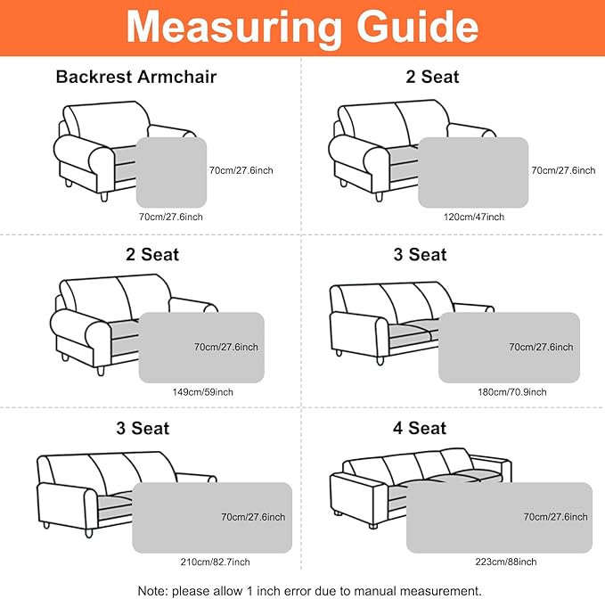 Smiry Couch Cover for Dogs Washable, Non Slip Fuzzy Pet Couch Covers for 3 Cushion Sofa Pet Friendly, Thick Soft Sofa Slipcovers Cushion Protector (Camel, 27.6" x 27.6")