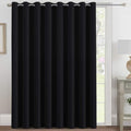 H.VERSAILTEX Blackout Patio Curtains 100 x 84 Inches for Sliding Door Extral Wide Blackout Curtain Panels Thermal Insulated Room Divider - Grommet Top, 7' Tall by 8.5' Wide - Jet Black