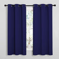 NICETOWN Blackout Curtains & Drapes for Bedroom, Royal Blue, W34 x L48, Set of 2, Triple Weave Grommet Top Thermal Insulated Light Blocking Panels for Bathroom/Living Room