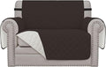 Easy-Going Oversized Chair Sofa Slipcover Reversible Sofa Cover Water Resistant Couch Cover Furniture Protector Cover with Elastic Straps for Pets Dog (Oversized Chair, Chocolate/Ivory)