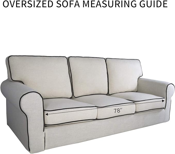 PureFit Super Stretch Sofa Slipcover – Spandex Non Slip Soft Couch Sofa Cover, Washable Furniture Protector with Non Skid Foam and Elastic Bottom for Kids, Pets （Oversized Sofa, Chocolate）