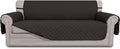 Easy-Going Reversible Couch Cover for 3 Cushion Couch Sofa Cover for Dogs Water Resistant Furniture Protector Cover with Foam Sticks Elastic Straps for Pet Cat (Sofa, Chocolate/Chocolate)