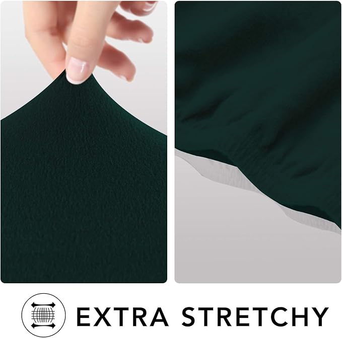 PureFit Super Stretch Chair Sofa Slipcover with Pocket – Spandex Non Slip Soft Couch Sofa Cover, Washable Furniture Protector with Elastic Bottom for Kids, Pets （Recliner, Deep Teal）