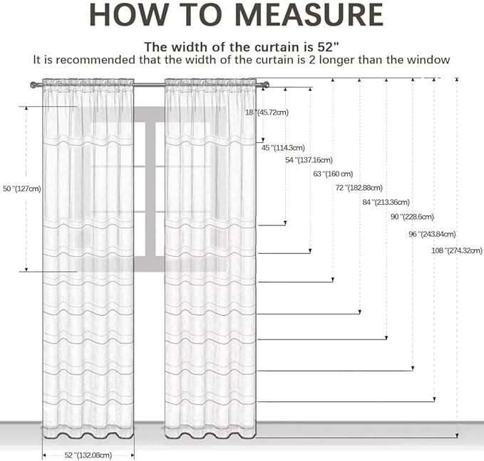 SpaceDresser Sheer Voile Window Treatment Rod Pocket Curtain Panels for Kitchen Bedroom Living Room Drapes Sunlight Filtering Privacy Semi Home Decor Assorted (Light Pink, 52 W x 108 L)