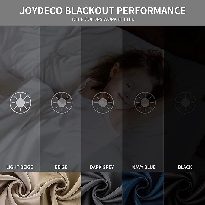 Joydeco White Curtains 108 Inches Long 2 Panels Set, Thermal Insulated Long Curtains& Drapes 2 Burg, Room Darkening Grommet Drapes for Living Room Bedroom Window (W52 x L108 Inch, Greyish White)