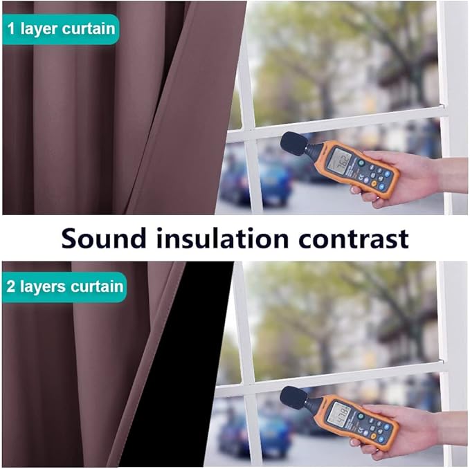 NICETOWN 100% Blackout Curtains 84 inches Long, Pair of Energy Smart & Noise Blocking Out Drapes for Baby Room Window, Thermal Insulated Guest Room Lined Window Dressing(Dry Rose, 52 inches Wide)