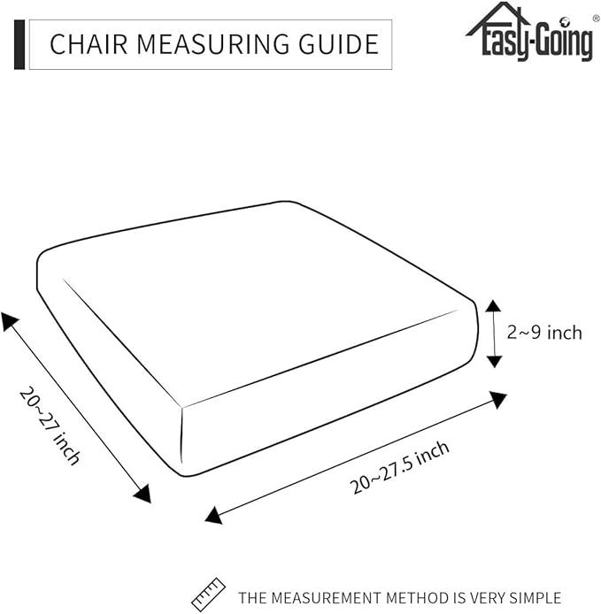 Easy-Going Stretch Cushion Cover Sofa Cushion Furniture Protector Sofa Seat Sofa slipcover Sofa Cover Soft Flexibility with Elastic Bottom(Chiar Cushion,Taupe)