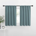 NICETOWN Blackout Curtains for RV Windows, Greyish Blue, 29" by 20", 2 Panels, Room Darkening Window Curtain Panels, Easy-Care Solid Thermal Insulated Draperies/Drapes for Daughter Room