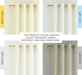 NICETOWN Off White Linen Curtains 84 inch Length, Grommet Privacy Added Thick Flax Not See Through Window Treatments Semi Sheer Drapes for Bedroom/Living Room, W55 x L84, 2 Panels