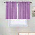 SpaceDresser Basic Rod Pocket Sheer Voile Window Curtain Panels Lavender 1 Pair 2 Panels 52 Width 36 Inch Long for Kitchen Bedroom Children Living Room Yard（Lavender, 52W x 36L）