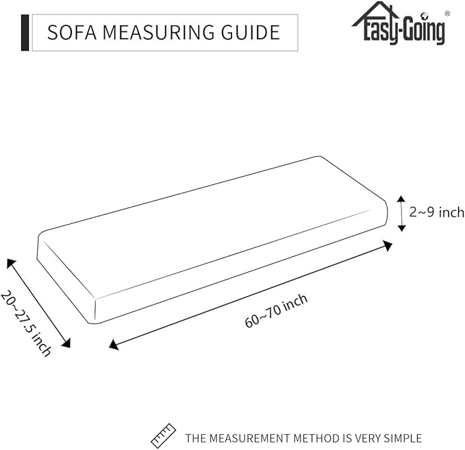 Easy-Going Stretch Cushion Cover Sofa Cushion Furniture Protector Sofa Seat Sofa slipcover Sofa Cover Soft Flexibility with Elastic Bottom(Sofa Cushion,Gray)