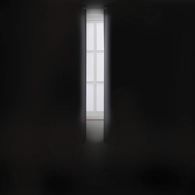 LEMOMO Frost Grey Blackout Curtains, 42 x 54 Inch Length, Set of 2 Panels, Grommet Bedroom & Living Room Curtains