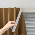 Self Adhesive Curtains, Stick Curtain Blackout Shades Window Cover Curtains for Living Room No Drilling, 59" W X 71" L, Brown, 1 Panel