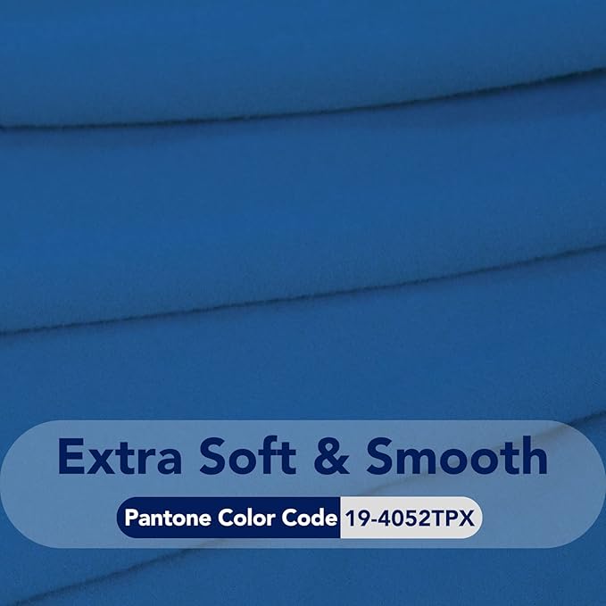 PureFit Super Stretch 4 Seater Sofa Slipcover – Spandex Non Slip Soft Couch Sofa Cover, Washable Furniture Protector with Non Skid Foam and Elastic Bottom for Kids, Pets （XX Large, Classic Blue）