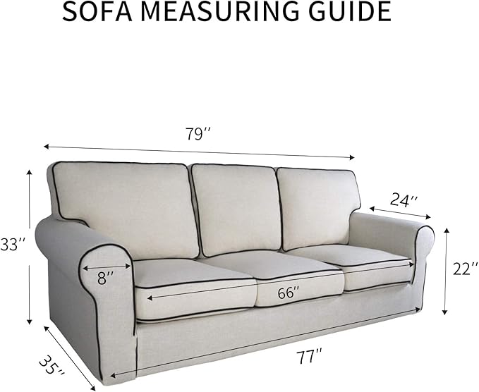 PureFit Super Stretch Sofa Slipcover – Spandex Non Slip Soft Couch Sofa Cover, Washable Furniture Protector with Non Skid Foam and Elastic Bottom for Kids, Pets （Sofa, Dark Gray）