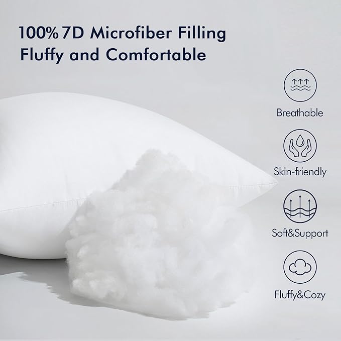 MIULEE Throw Pillow Insert Premium Pillow Stuffer Sham Rectangle for Decorative Cushion Bed Couch Sofa 20x26 Inch