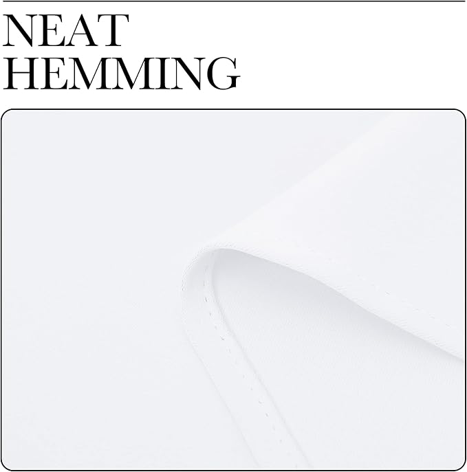 NICETOWN Long White Curtains for Patio - Home Decoration Grommet Top Drapes, White Bedroom Panels (42 inches Wide x 95 inches Long, White, 2 Panels)