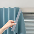 Self Adhesive Curtains, Black Out Shade for Window, Blackout Fabric Temporary Window Coverings Easy to Hang Curtains No Rod Needed, Use for Bedroom, Room, Kitchen, 59"W X 71"L, Lake Blue, 1 Panel