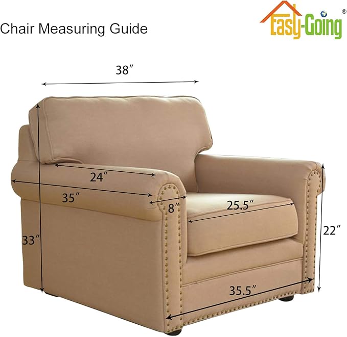 Easy-Going Stretch Chair Sofa Slipcover 1-Piece Couch Sofa Cover Furniture Protector Soft with Elastic Bottom for Kids, Pet. Spandex Jacquard Fabric Small Checks (Chair, Snow White)
