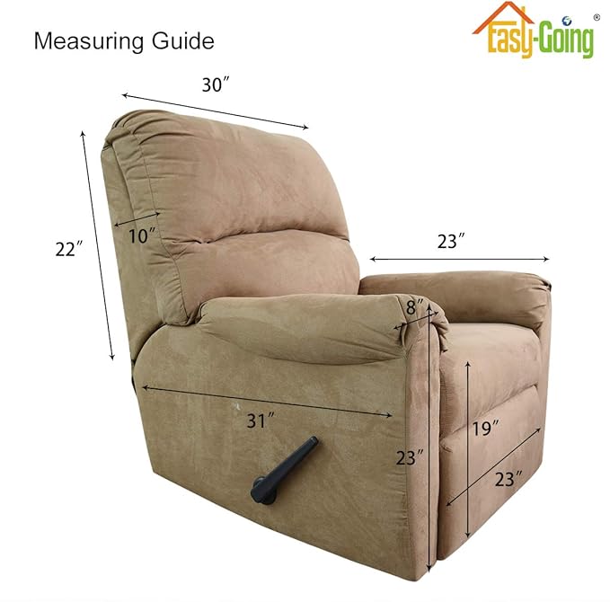 Easy-Going Recliner Chair Slipcover Reversible Sofa Cover Water Resistant Couch Cover Furniture Protector with Elastic Straps for Pets Dog (Recliner 22 inch, Dark Blue/Light Blue)