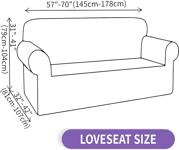 ZNSAYOTX Super Stretch Couch Cover Love Seat Sofa Covers for Living Room Dogs Pet Friendly Furniture Protector Spandex Loveseat Slipcovers with Anti Slip Foam Sticks (Pea Green, Loveseat)